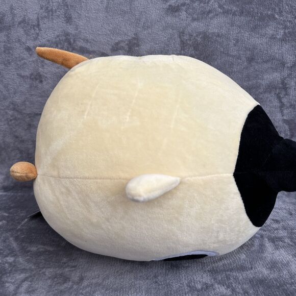 Yamani CALICO CAT Big-Eyed Round Plush Pillow 13” Yellow Kawaii Round Pillow - Picture 7 of 8